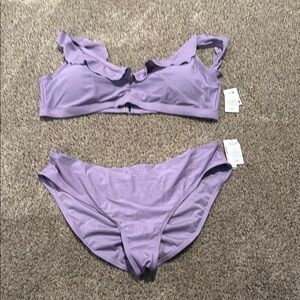 Time and Tru NWT Lavender Bikini Bottom and top swimsuit. Size 3X top 2X bottom
